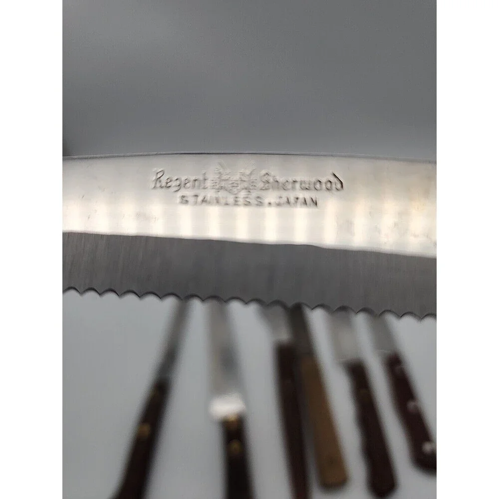Vintage Kitchen Knives with Wood Handles Various Makers Lot Of 7 Knives